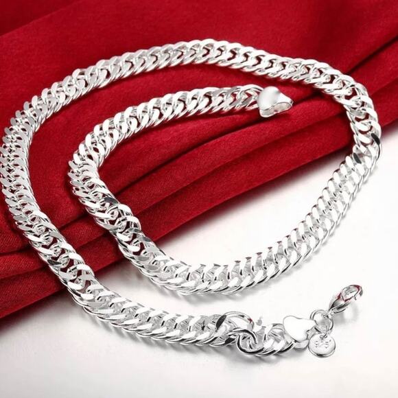 COPY - Stamped 925 Sterling Silver Tiny link Cuban 20inches 6MM thick Necklace - Picture 3 of 3